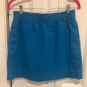 Blue linen-blend mini from J Crew